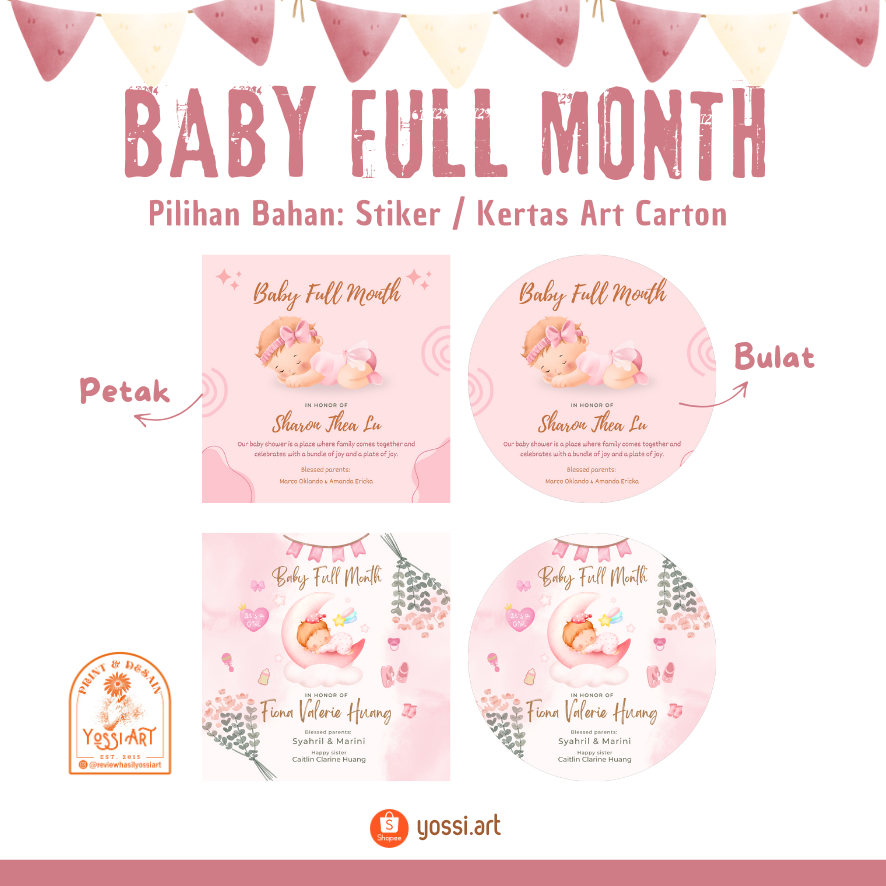 

STIKER HAPPY FULL MONTH / STIKER KELAHIRAN / STIKER FULL MONTH BABY
