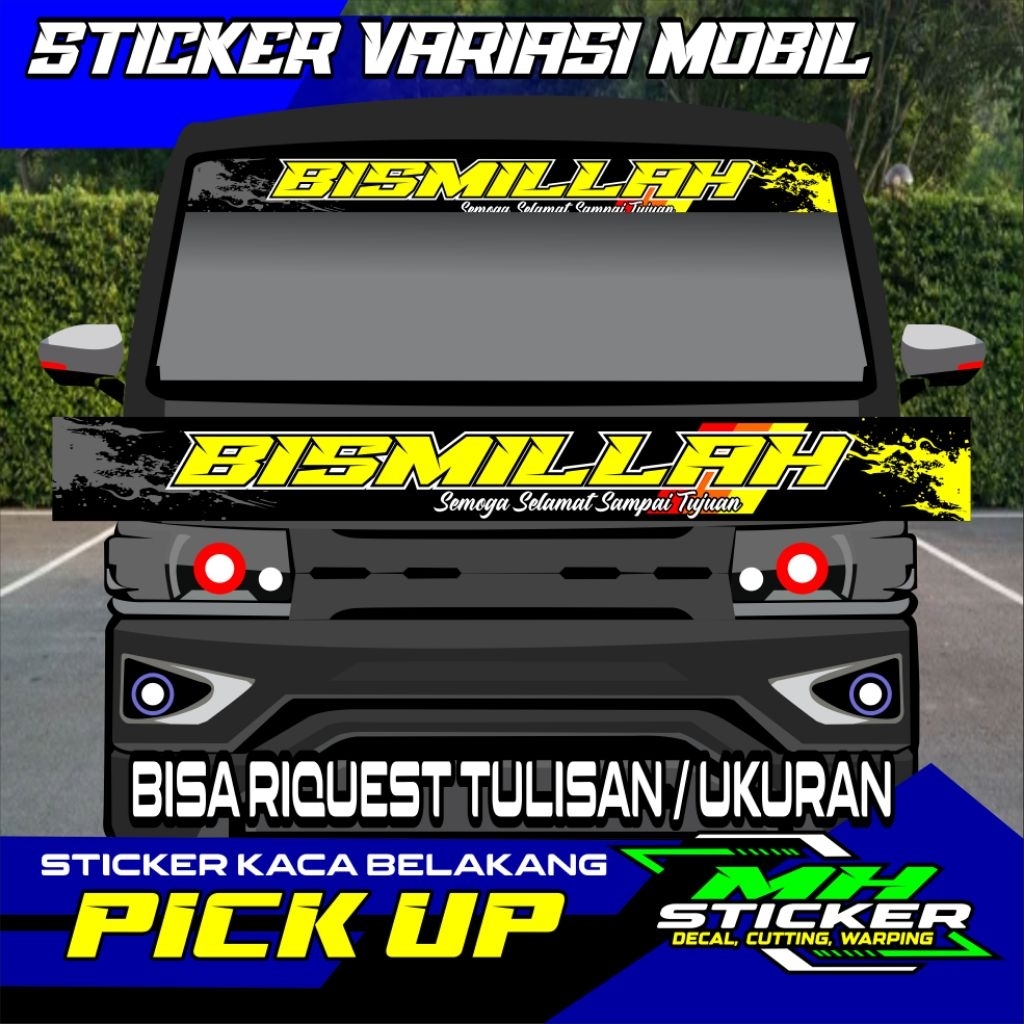 STIKER KACA DEPAN MOBIL PICK UP L300 CARRY