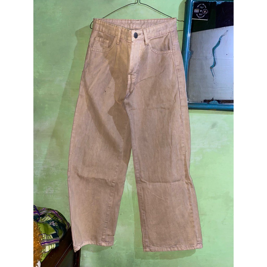 PRELOVED JEANS KULOT WARNA COKLAT