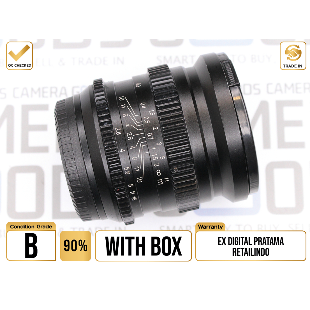 Lensa SLR Magic 18mm F2.8 Cine Lens for Fujifilm X Mount Mount Second Bekas Grade B - LT250057