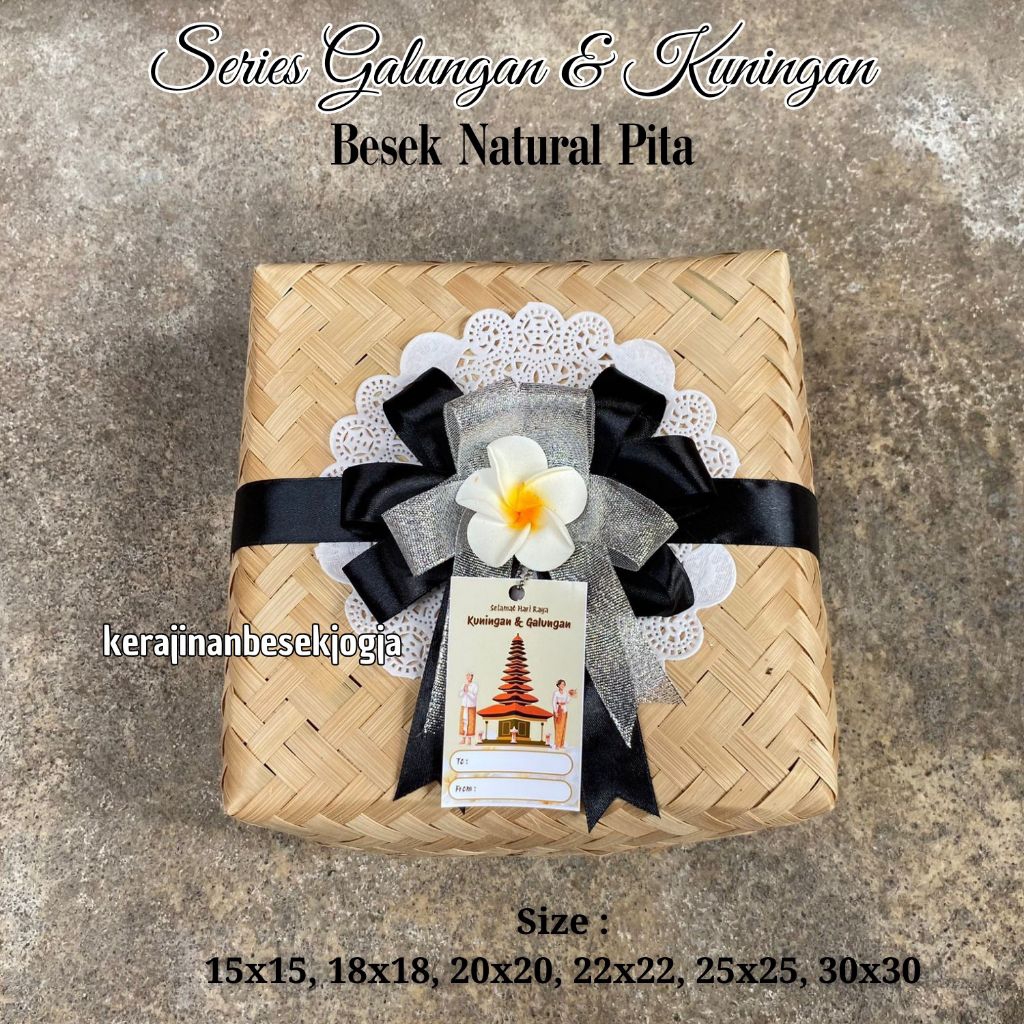 

BESEK HANTARAN KUNINGAN & GALUNGAN | BESEK NATURAL PITA FREE KARTU UCAPAN | hampers bingkisan parsel seserahan hantaran bingkisan jogja hantaran cantik