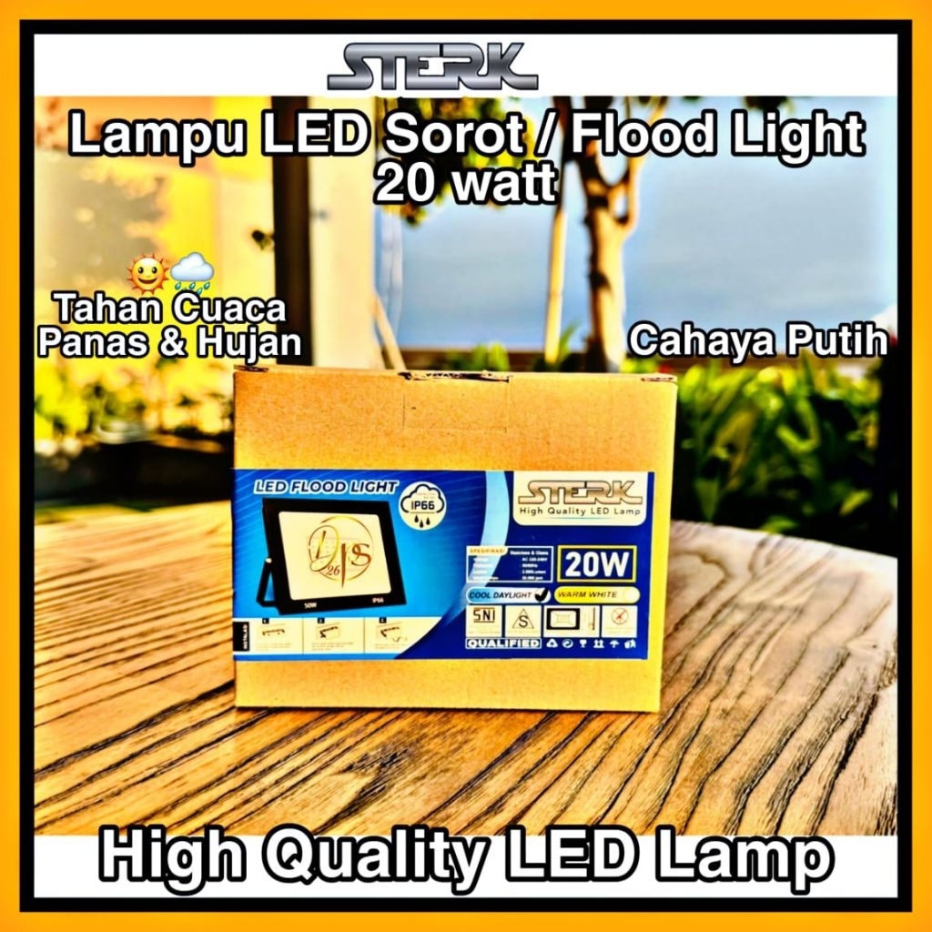 Lampu Sorot 20 watt LED STERK cahaya putih