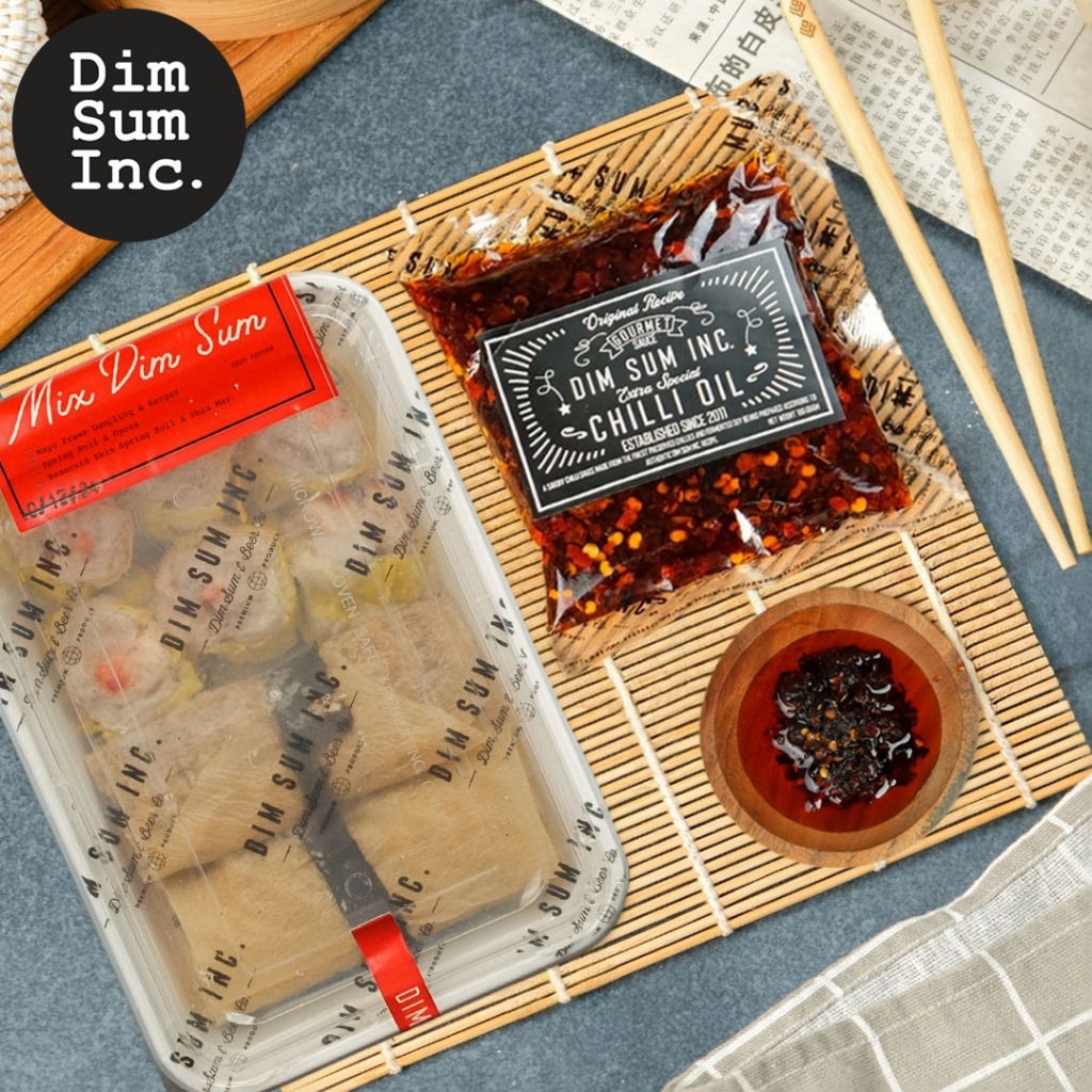 

Chili Oil Sachet x Mix Dimsum - Siomay / Shiumay & Beancurd Spring Roll / Lumpia Kulit Tahu Premium | Paket Special Bundling Dimsum Inc