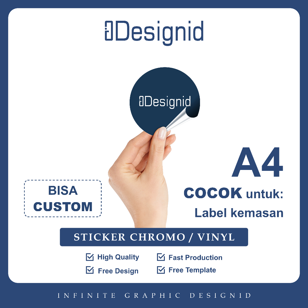 

CETAK STICKER CHROMO A4 / STICKER LABEL KEMASAN / KISS CUT