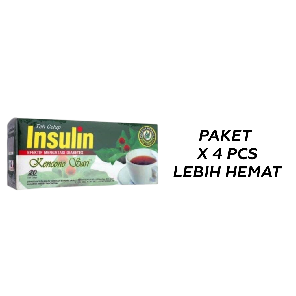 

4 PCS Teh Celup Daun Insulin Kencono Sari – Herbal Diabetes & Pencernaan, BPOM