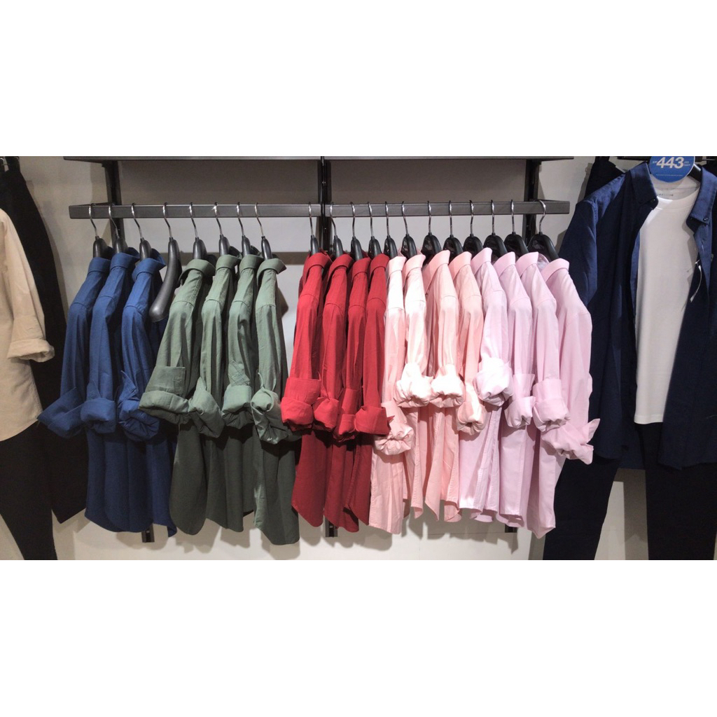 Giordano Kemeja Women Krah Cotton Slim Fit Signature Lotus Pink from 659k Size Xs S M L XL XXL