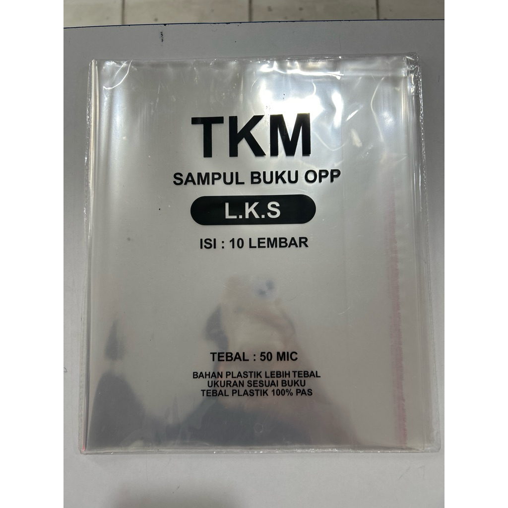 

Sampul buku LKS / Folio merk "TKM" sampul OPP Plastik Berperekat - isi 10 lembar