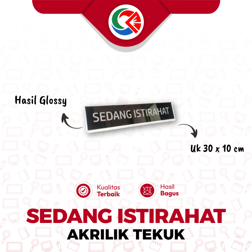 

TABLE SIGN / TULISAN PAPAN MEJA AKRILIK TEKUK SEDANG ISTIRAHAT