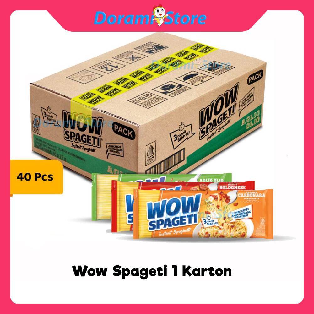 

Wow Spageti KARTON Isi 40pcs / Pasta Spageti Instan