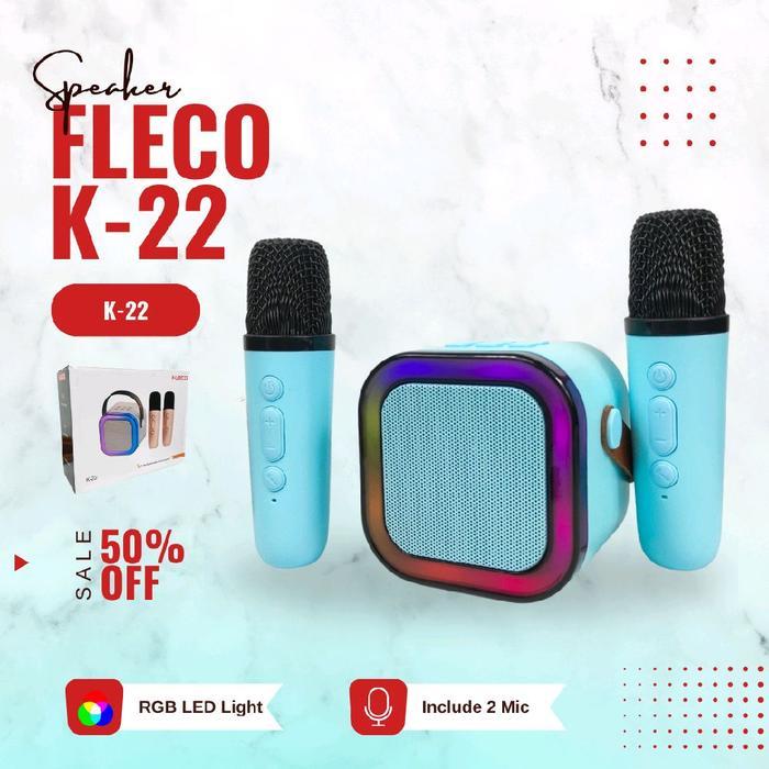 Speaker Portable Bluetooth Mini Fleco K - 22 / Speaker Fleco Free 2 Mic Wireless