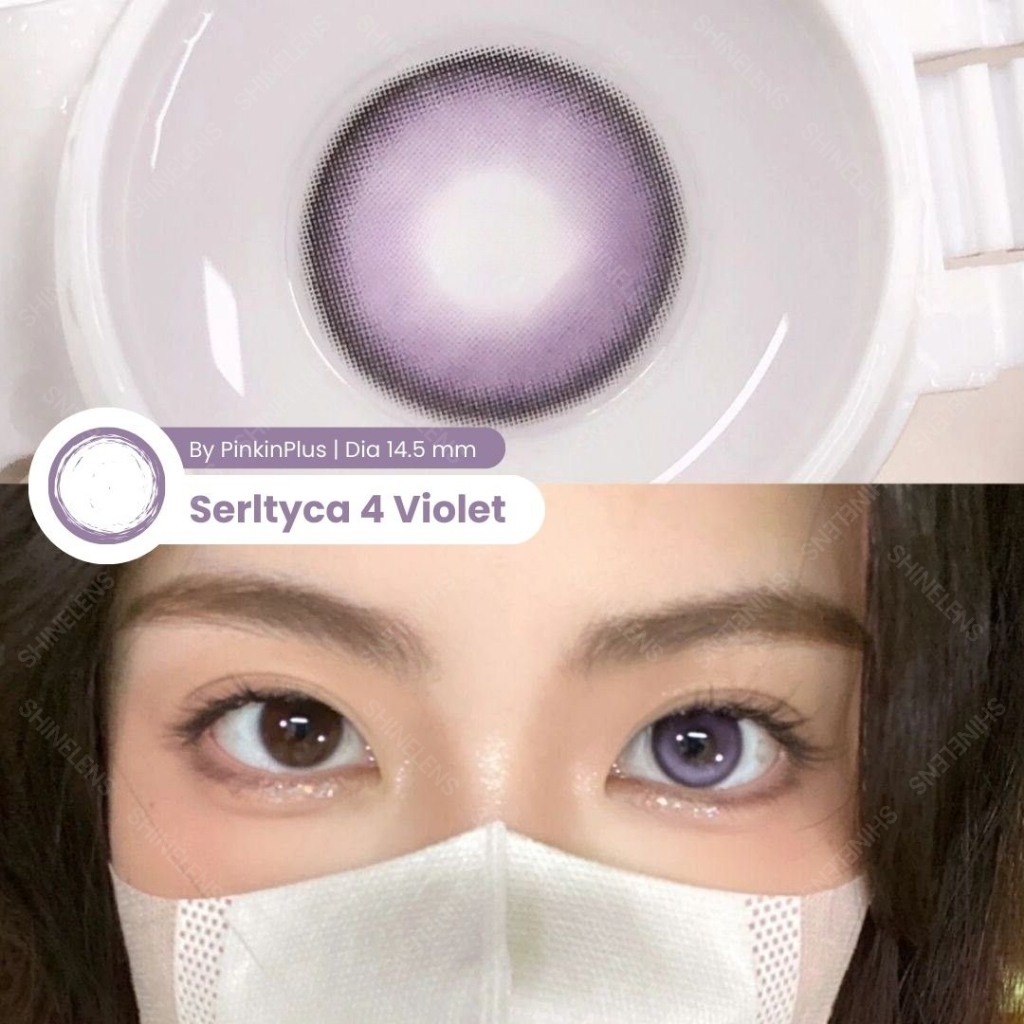 SHINELENS My Serltyca 4 By PinkinPlus Violet Lilac Purple Softlens Normal -0.00 Minus -10.00 1 Pasan