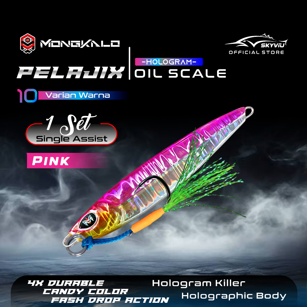 Mongkalo Pelajix Minyak noGID noMotif Candy 10 Pink