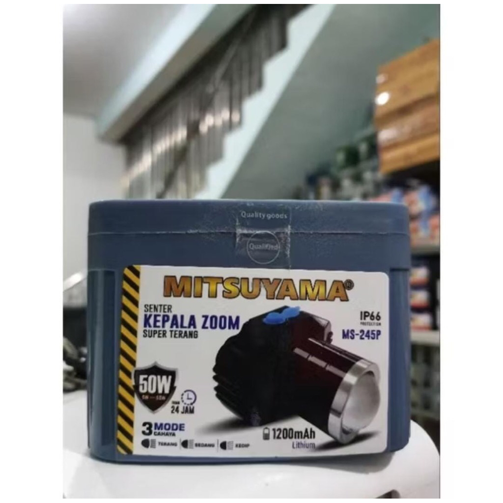 Senter Kepala Mitsuyama Zoom 50Watt Senter Kepala Zoom Super Terang MS 245P 50Watt