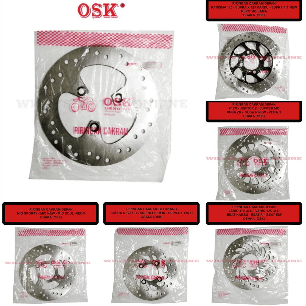 PIRINGAN CAKRAM OSK KARISMA MIO VARIO Supra x 125 SHOGUN SP 125 F1ZR DISC BRAKE Sparepart Motor Term