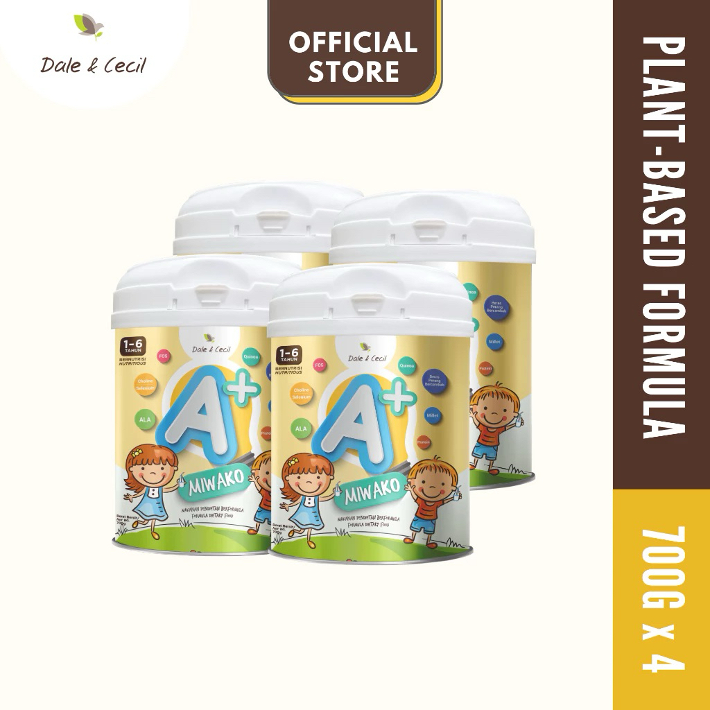 

( Original ) Susu Anak Miwako A+ Dale & Cecil Termurah Bebas Lactose Plant Based