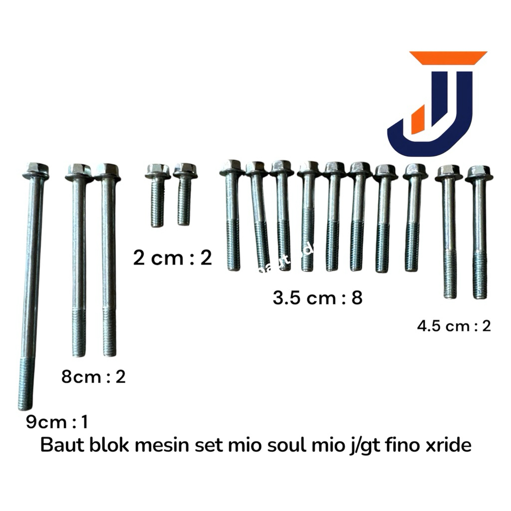 Baut blok mesin set mio soul mio j/gt fino xride