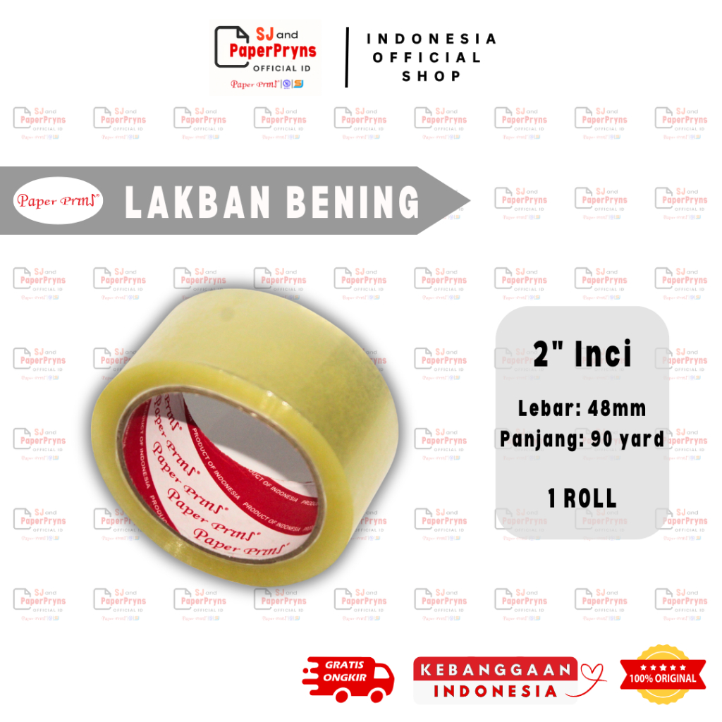 

PAPERPRYNS Lakban OPP Bening 2 Inci (48mm x 90 Yard) - 1 ROLL