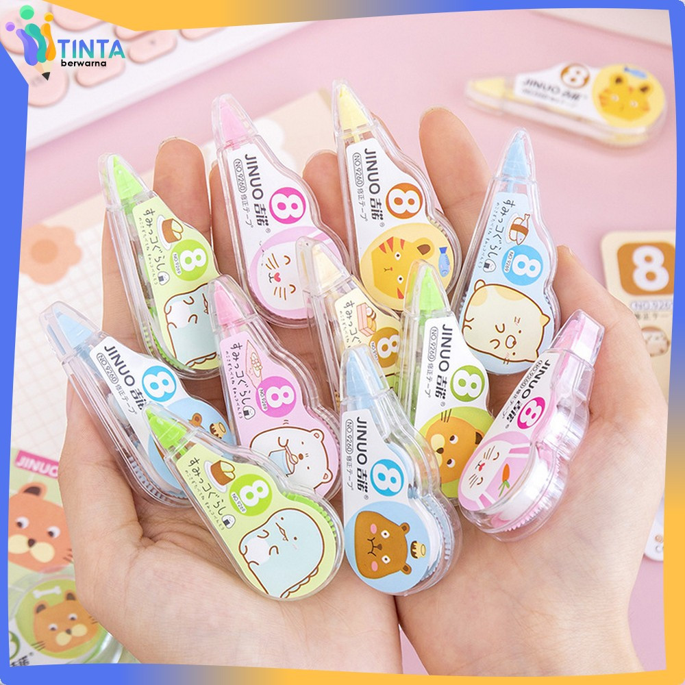 

Tipex Roll Kertas Perlengkapan Anak Sekolah Karakter Hewan / Tipe-X Kertas Mini Lucu / Correction Tape Students Pita Koreksi Import Tinta Berwarna A75