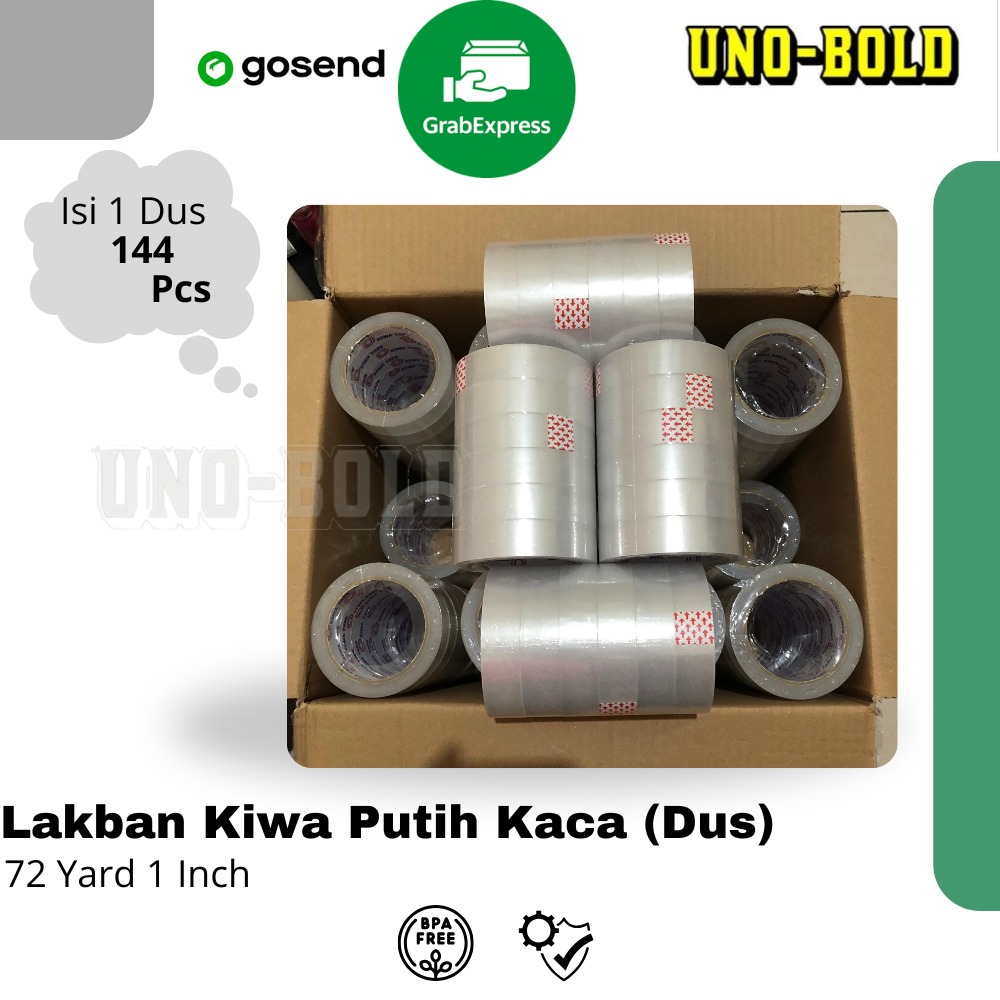 

LAKBAN KIWA TAPE 24MMX72YARD (1 Dus 144pcs) PALING MURAH BERKUALITAS