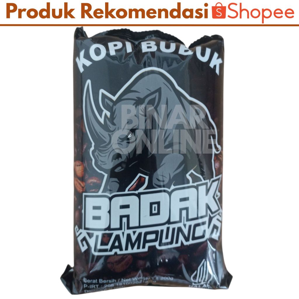 

Kopi Badak Lampung Kopi Bubuk Robusta Asli Original Kemasan 200 gram Promo Bebas Ongkir
