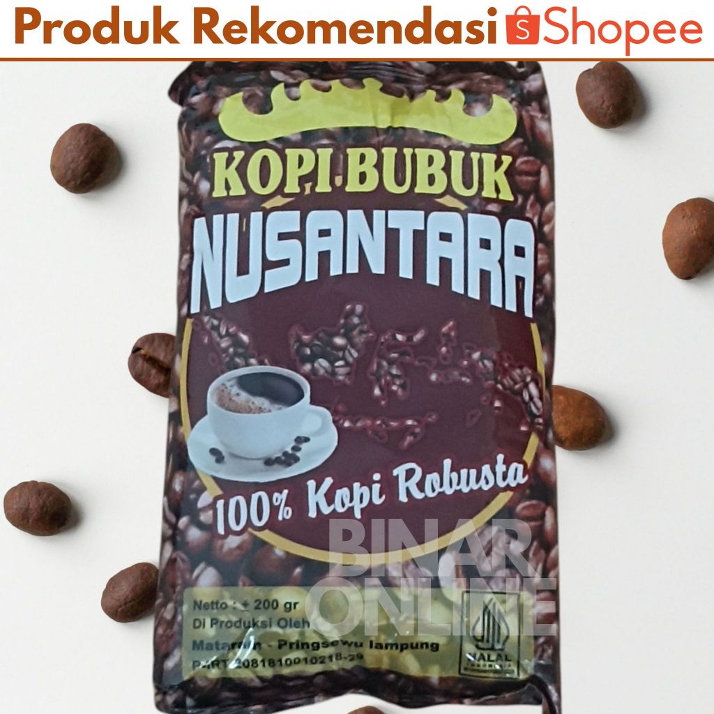

Kopi Bubuk Nusantara Robusta Asli Lampung Kemasan 200 gram