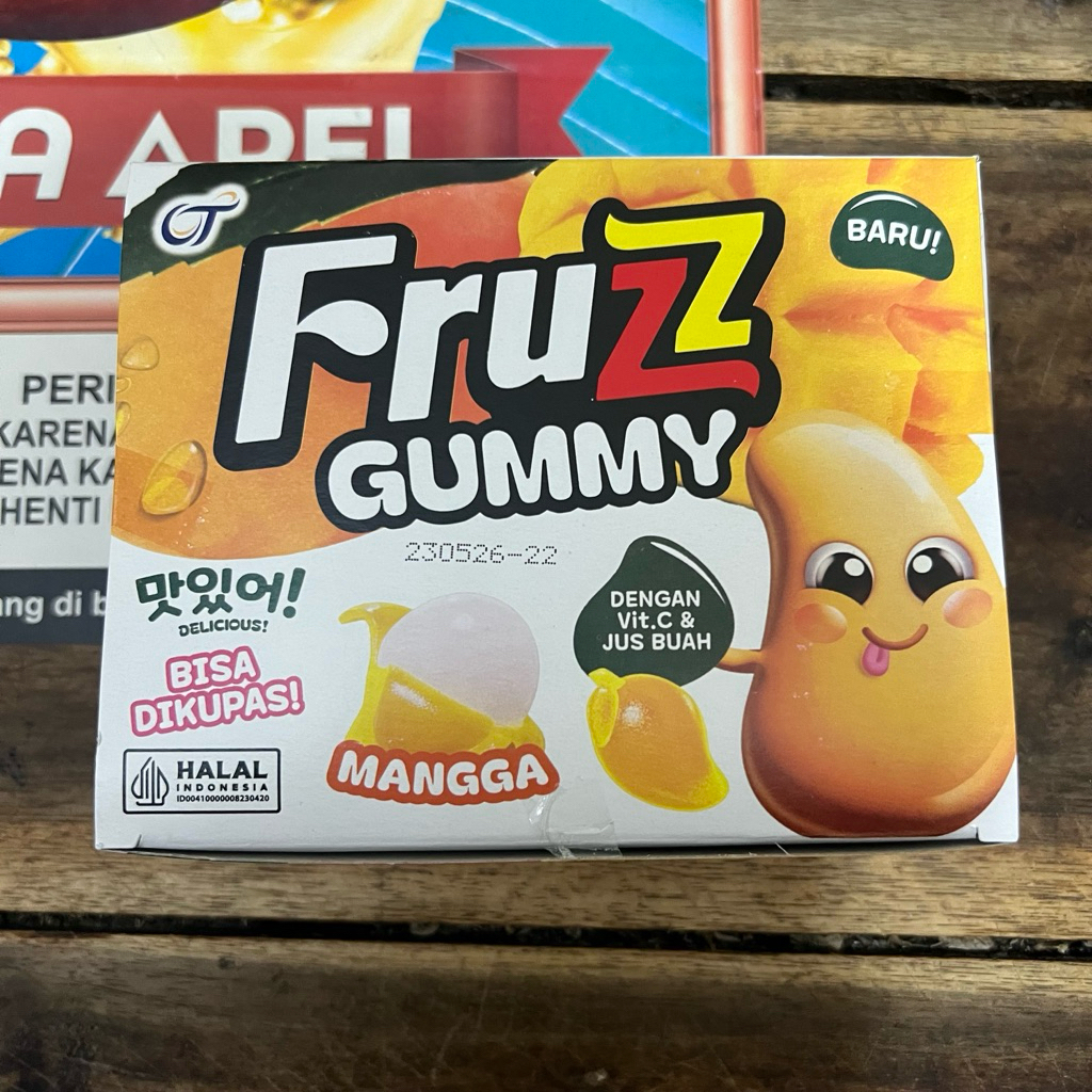 

Fruzz Gummy MANGGA 1 Pak Box 24 Pcs - Permen Jelly Jeli Buah Mango