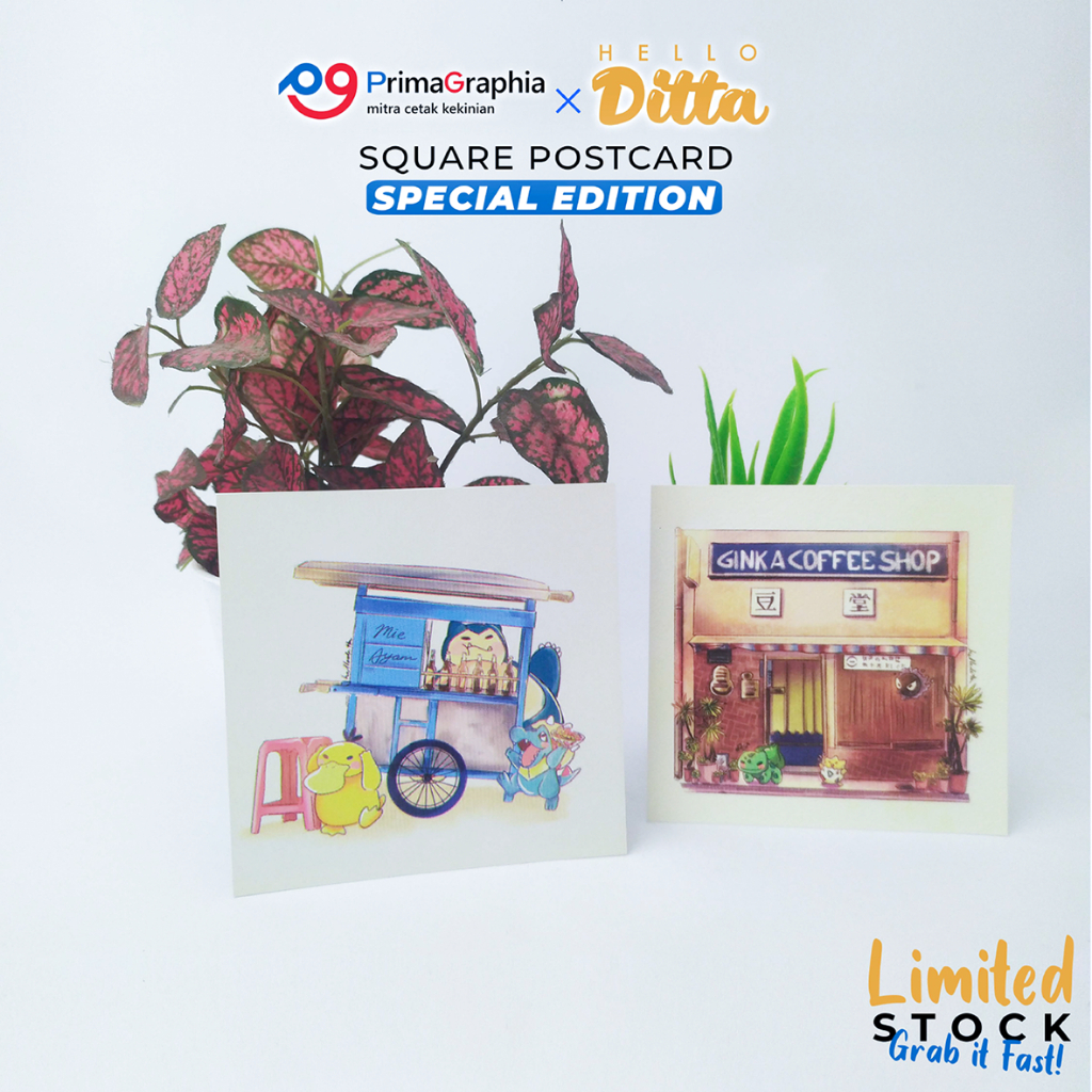 

Hello Ditta Official Square Postcard - Limited Edition
