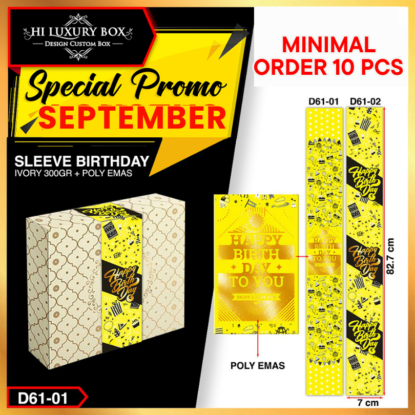 

SLEEVE HAPPY BRITHDAY|SLEEVE ULTAH|PAPERBELT ULANG TAHUN|PAPER BELT - D61