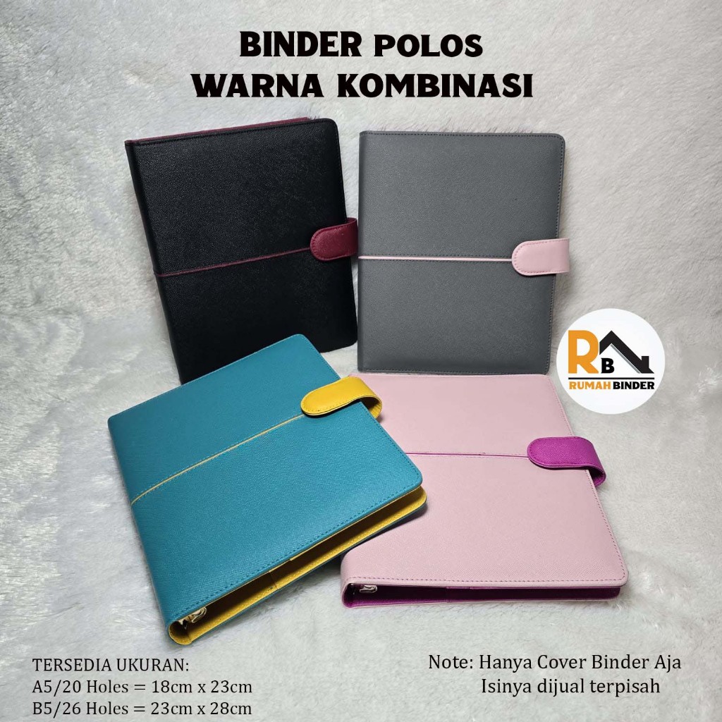 

Binder Polos Exclusive Warna Kombinasi, Tersedia Ukuran A5/20 holes dan B5/26 holes