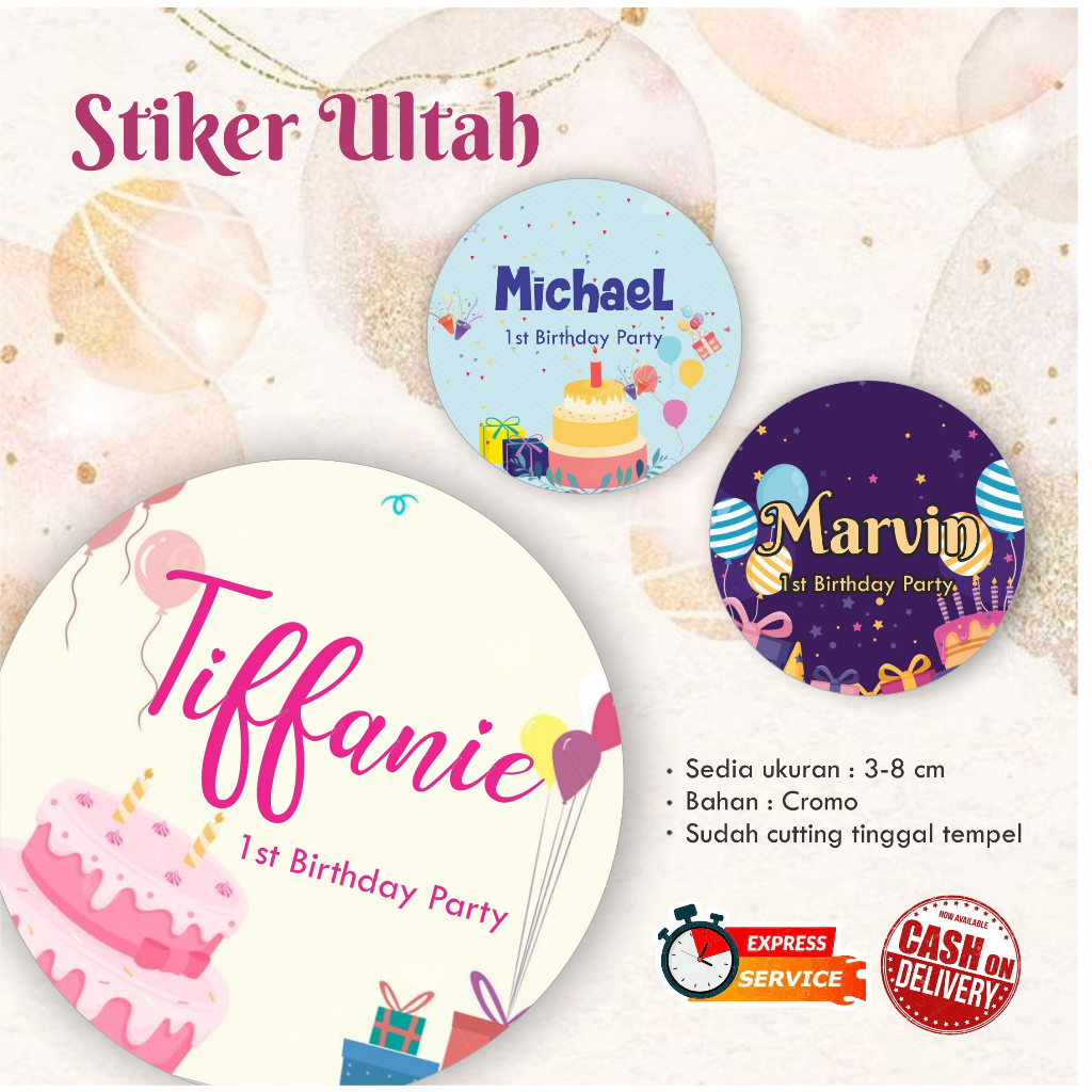 

[121 pcs] Stiker ulang tahun Cromo / Stiker Bday anak / Ulang tahun / Souvenir / Ultah