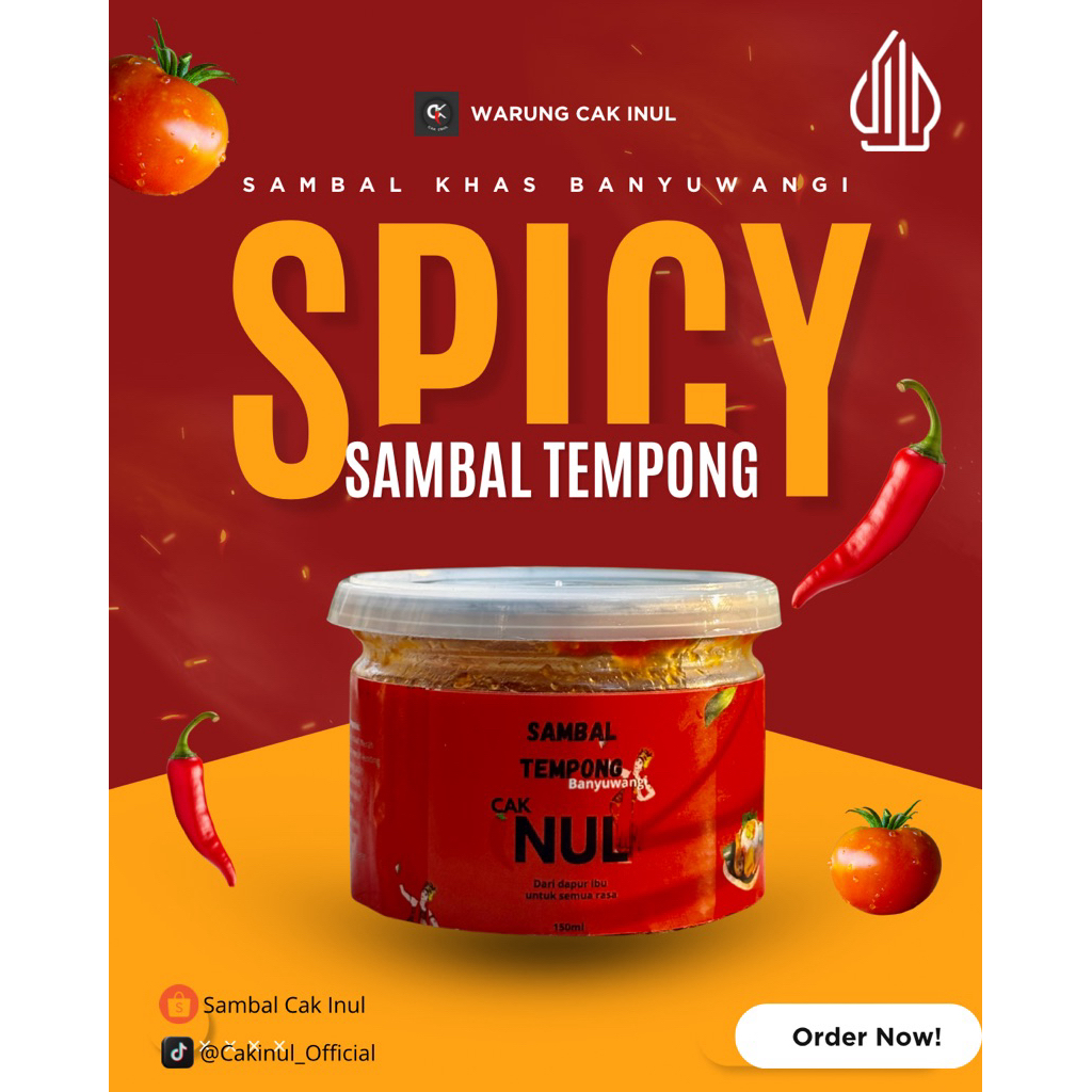 

150gr Sambal Tempong banyuwangi Cak Inul - Halal / sambel tempong / sambel cak inul / sambal banyuwangi / sambel oleh oleh bali / sambal pedas / sambel pedas