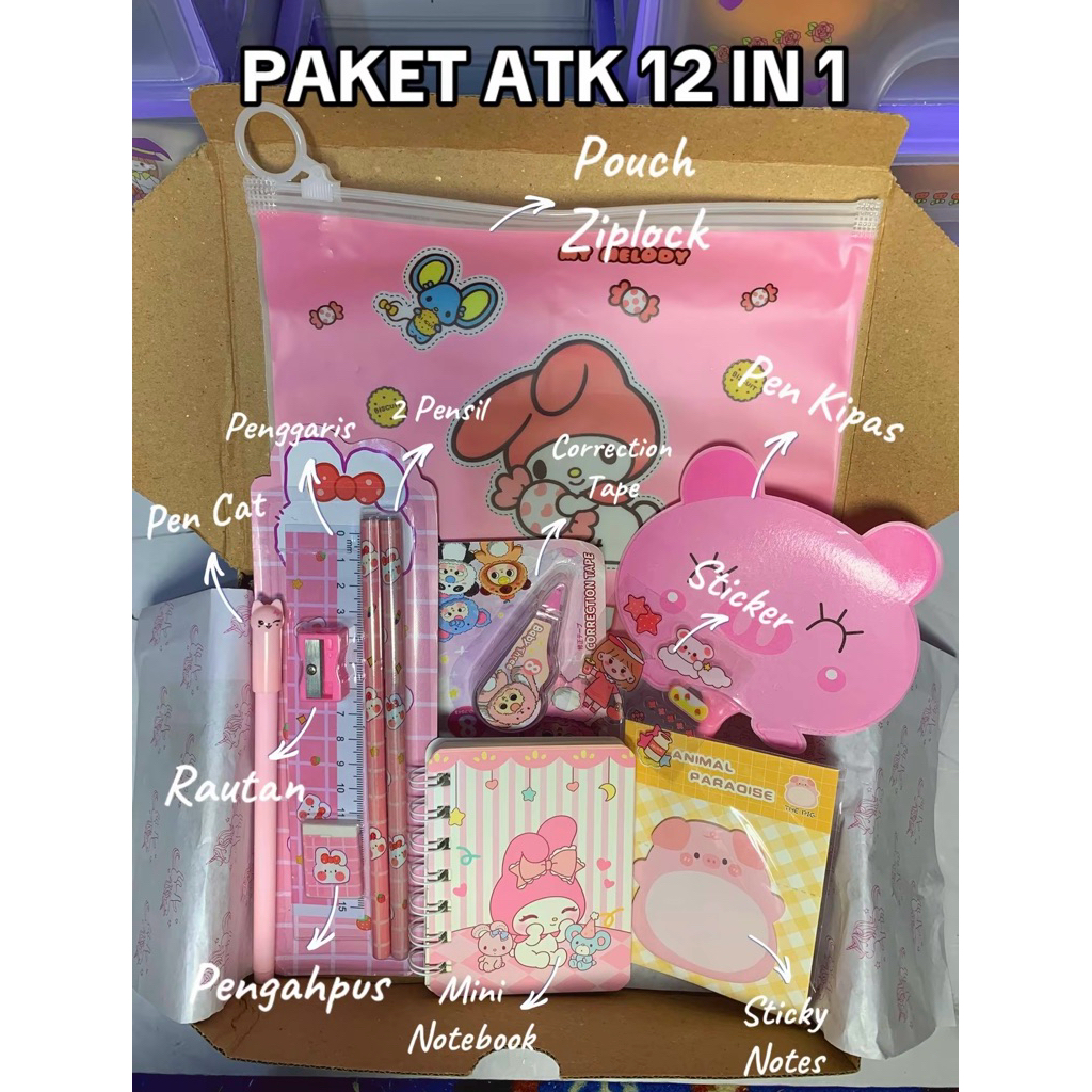 

DindindinBox - Perlengkapan ATK 12 IN 1 LENGKAP / GIFT HADIAH HAMPERS KADO SEKOLAH / GIFT BOX CUTE ULANG TAHUN CEWEK COWOK / ALAT TULIS SET KADO ULTAH MURAH / STATIONERY SET WISUDA PERPISAHAN / PAKET ULTAH LUCU AESTHETIC / KADO UNIK ANAK ANAK MURAH