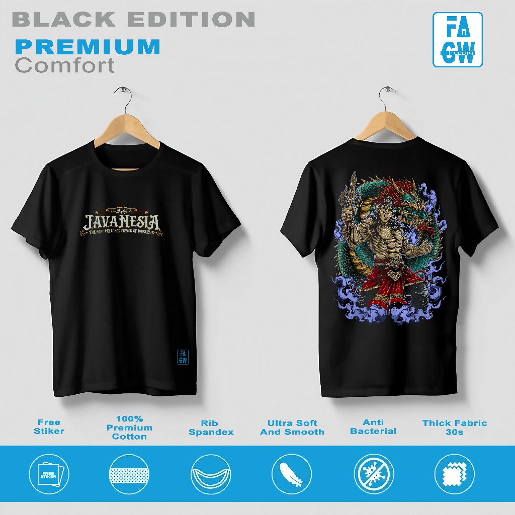 (PREMIUM) KAOS JAVA CULTURE ANGLING DHARMA HERO JAWA DEWASA DISTRO ORIGINAL - KAOS JAWA