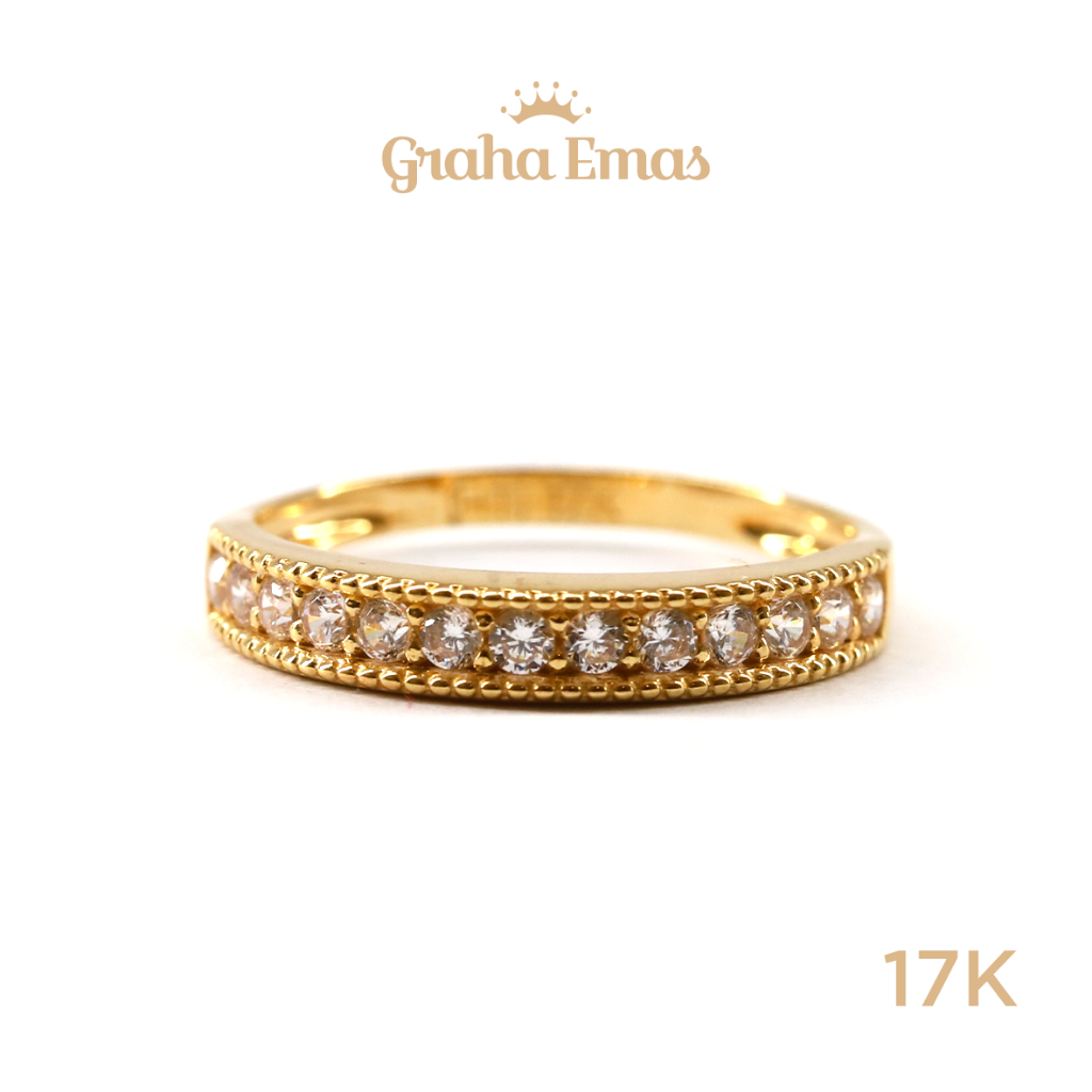 Graha Emas Cincin Emas Kuning Listring 17K - Yellow Gold Ring Listring Model 17ct [ 00KK ]