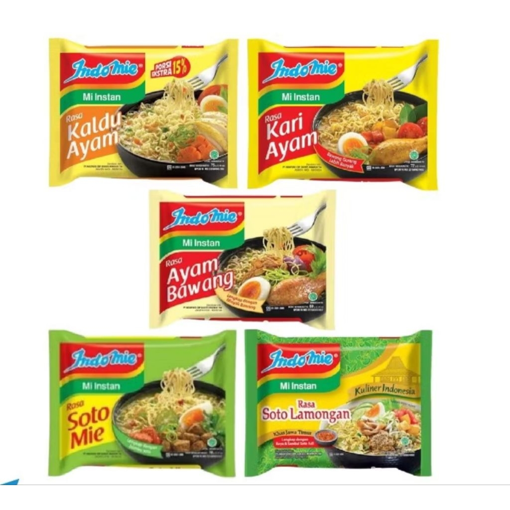 

Indomie Rasa Kaldu Ayam Bawang Mie Instan kuah Rasa Ayam Spesial Kari Ayam