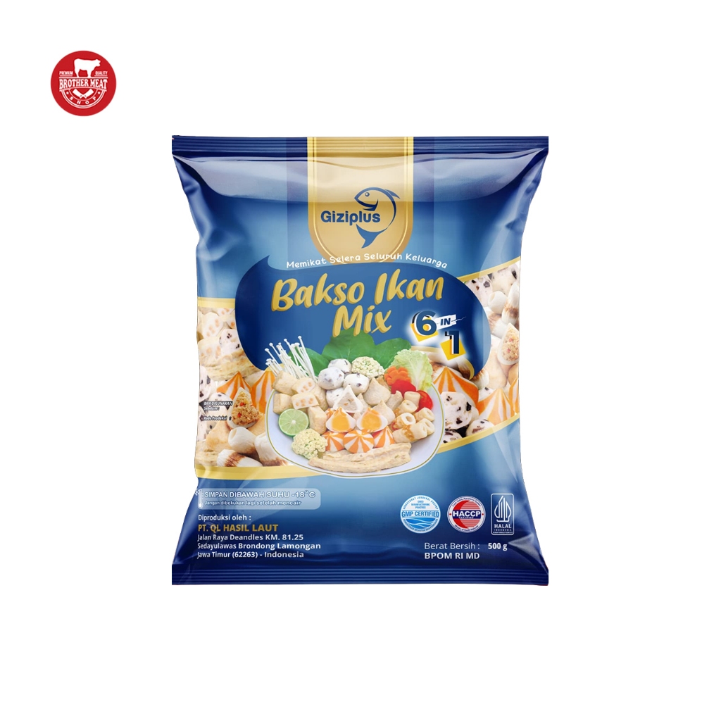 GiziPlus Bakso Ikan Mix 500gr - Brothermeatshop