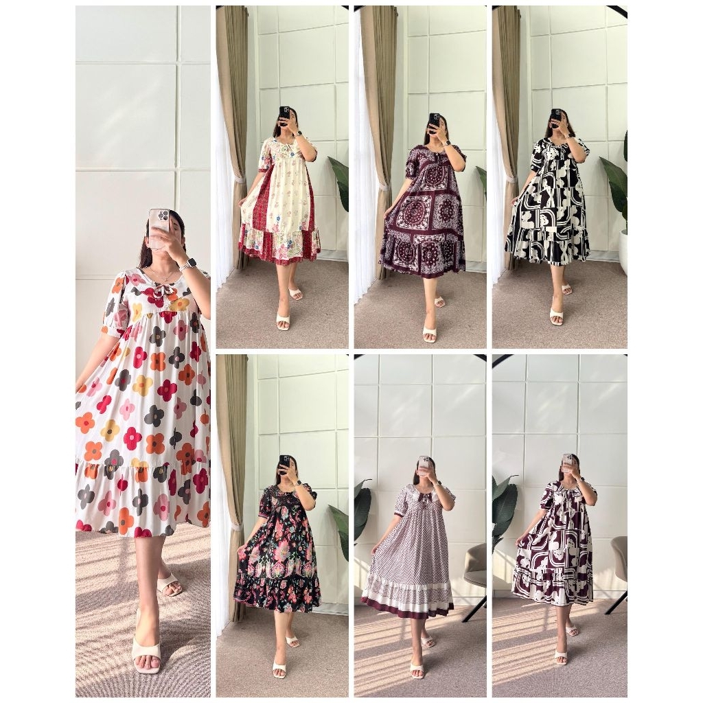 DRESS MIMMA POLOS//DASTER PENDEK ANNISA DAILY//DRESS POLOS RAYON TWILL PREMIUM MODEL KEKINIAN