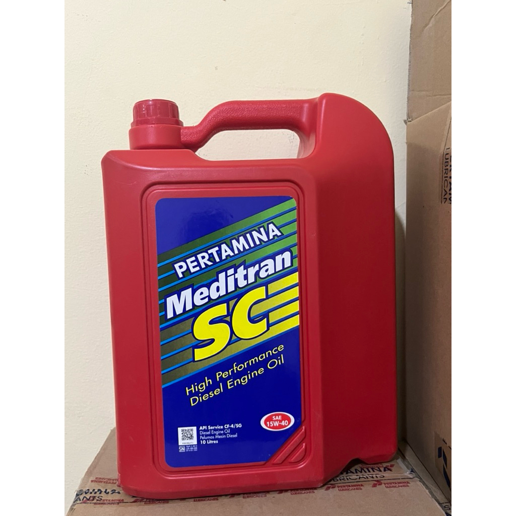 OLI/OIL MEDITRAN SC sae15w-40 10liter disel UNTUK MOBIL INOVA FORTUNER L300 PAJERO DLL
