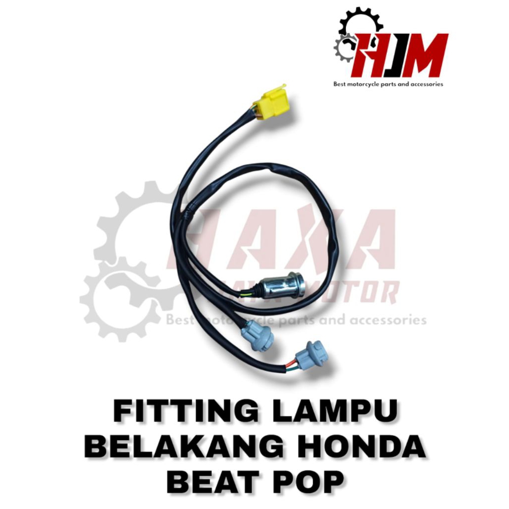 HJM-KABEL FITTING STOP LAMPU BELAKANG HONDA BEAT POP ASSY INJECTION SET SOCKET FITTING LAMPU BELAKAN