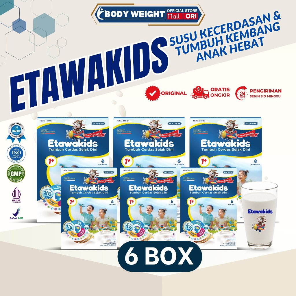 

Etawakids Platinum Susu Anak dengan Whey Protein & Premix Vitamin 6 Box