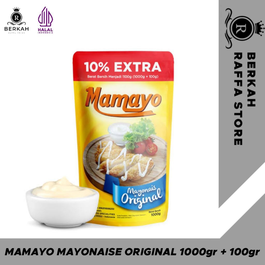 

Mamayo Mayonaise Original 1000gr Bonus Extra 100gr Halal