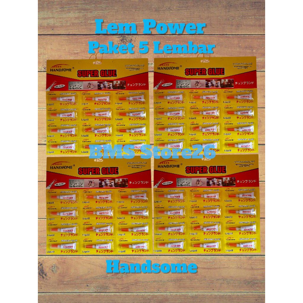 

Paket 5 Lembar - Lem Power Glue Handsome Murah
