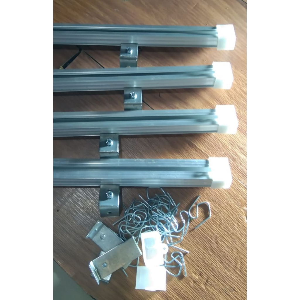 Besi gorden vitrase besi kotak tiang gorden fullset