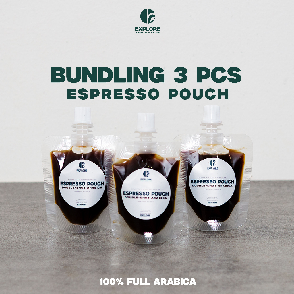 

Explore Tea Coffee - Espresso Pouch Bundling 3 Kopi Espresso Kopi Cair Coffee Arabica