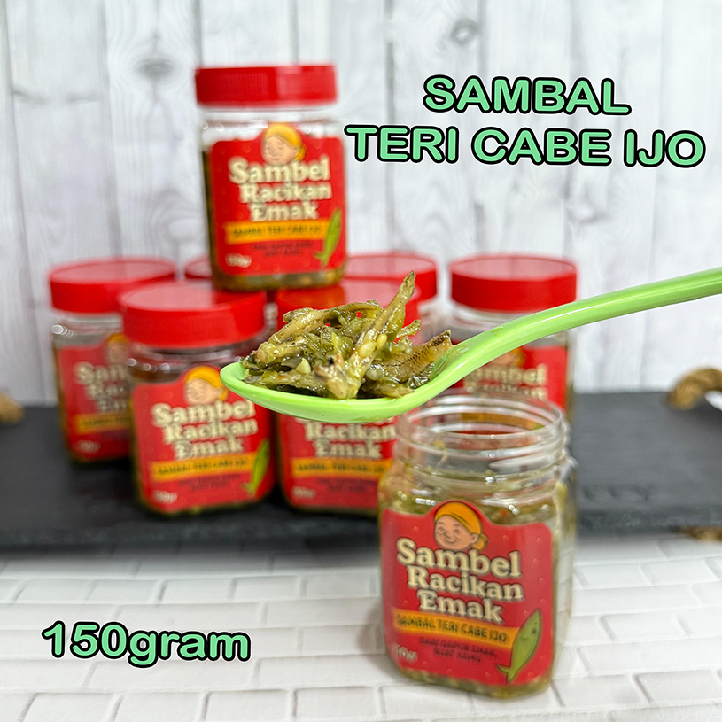 

(150gr) Sambal Teri Cabe Ijo - Sambel Racikan Emak