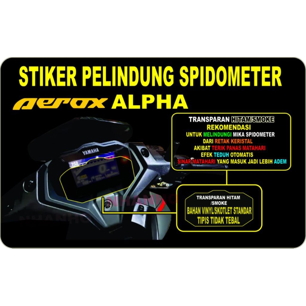stiker pelindung Speedometer AEROX ALPHA