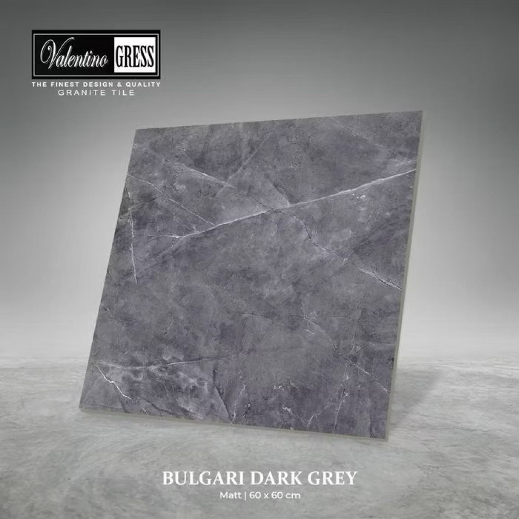 Granit Valentino Gress 60x60 Bulgari Dark Grey | Matt