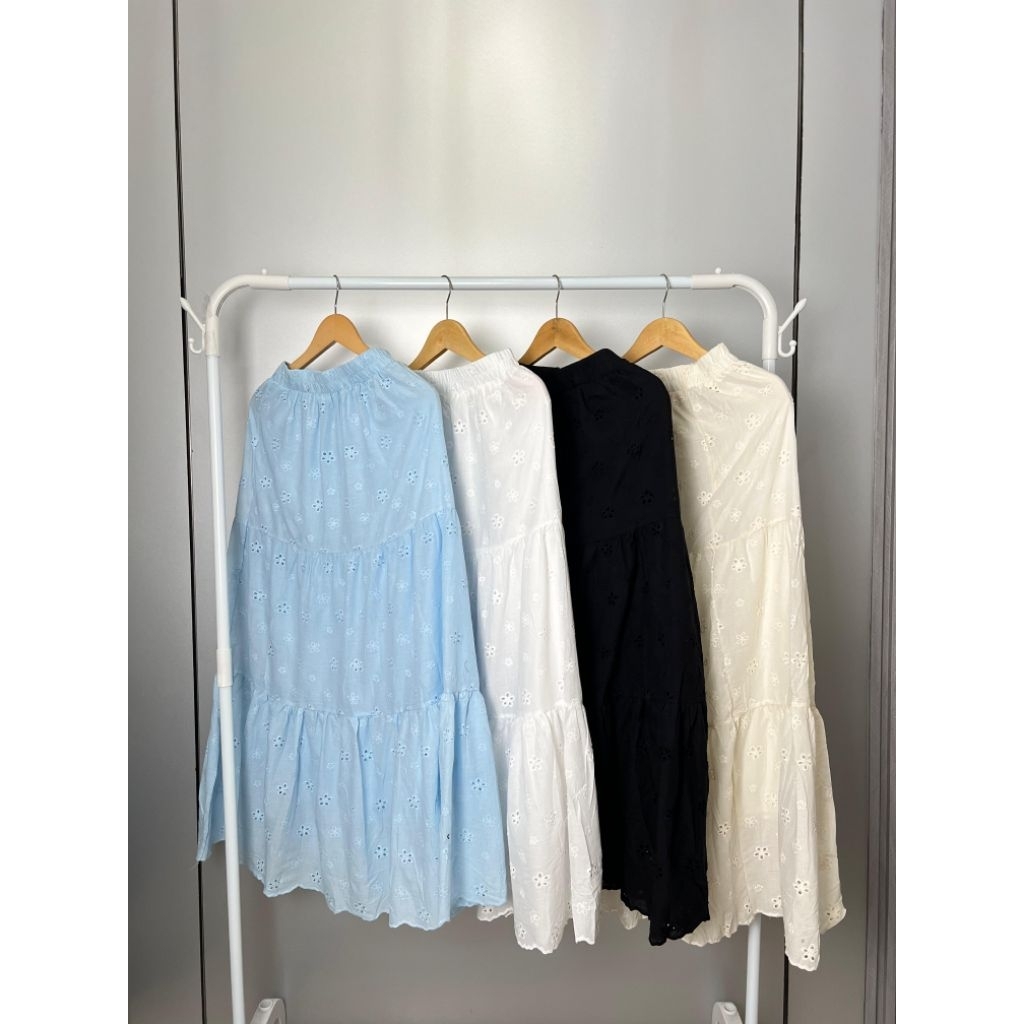 ROK KATUN BOLONG | LEILA SKIRT | ROK KATUN WANITA