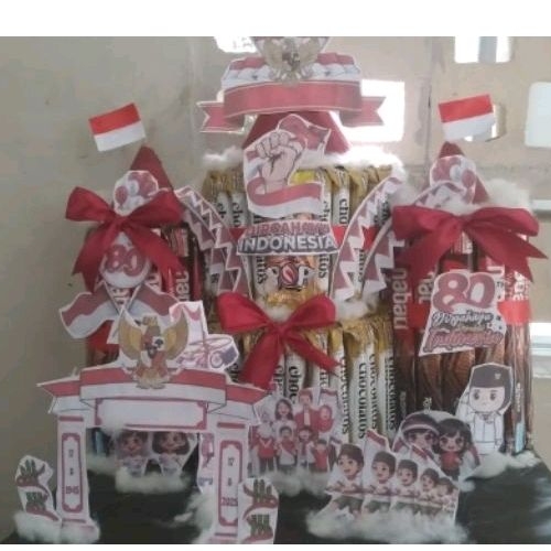 

Snack tower bentuk istana tema kemerdekaan