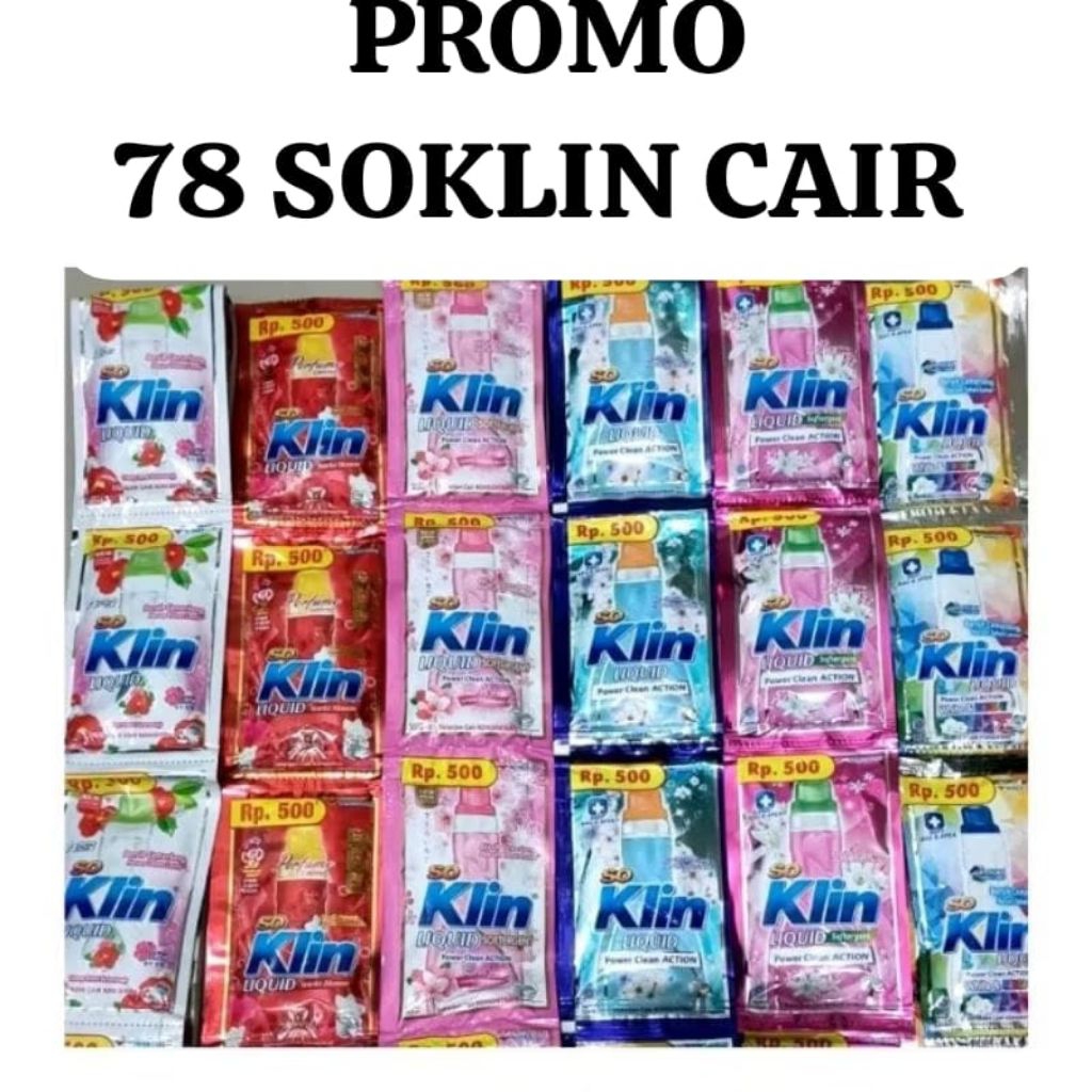 PROMO 78 PCS SOKLIN CAIR LIQUID 20ML RENTENG/RENCENG